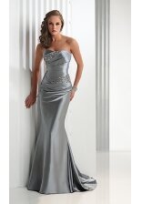 Elegant Strapless Prom Dress