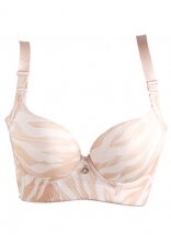 Cotton With Printing Demi Cup Adjustable Straps Wedding / Party Bra More Colors
